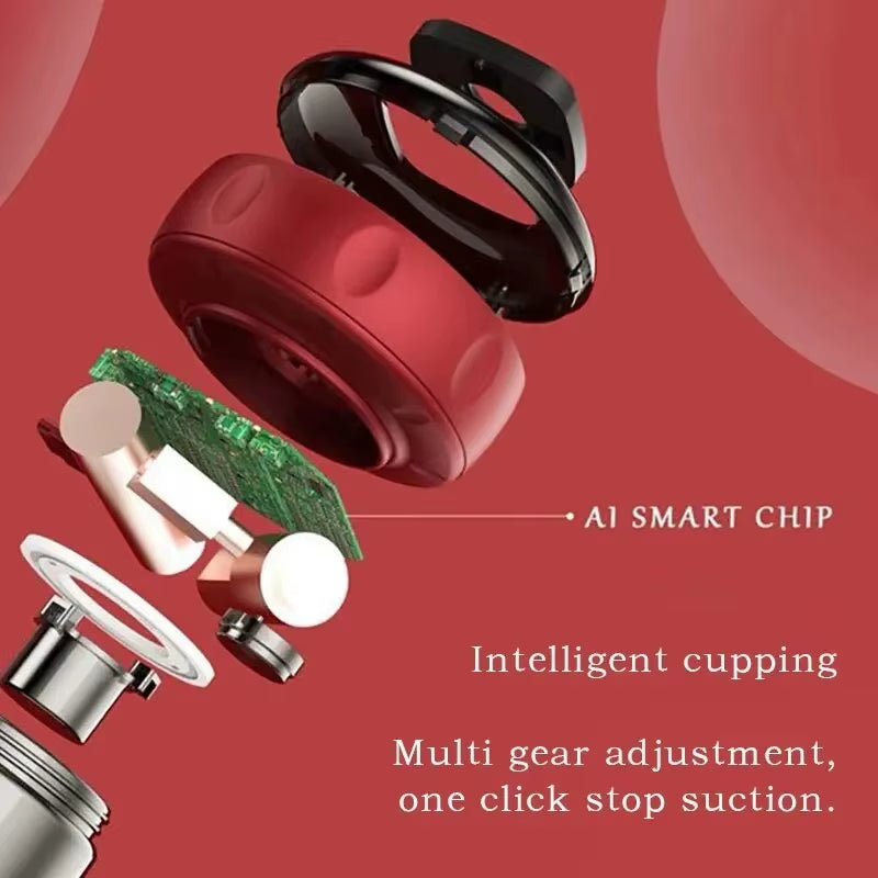 Smart Electric Vacuum Cupping Massager – Heating & Scraping for Back, Neck & Arms Cupping Therapy