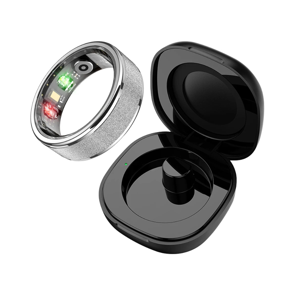 R10 Smart Ring with Charging Case for Men Women, Health and Sleep Monitor, 5ATM Waterproof, Multi-Sport Mode