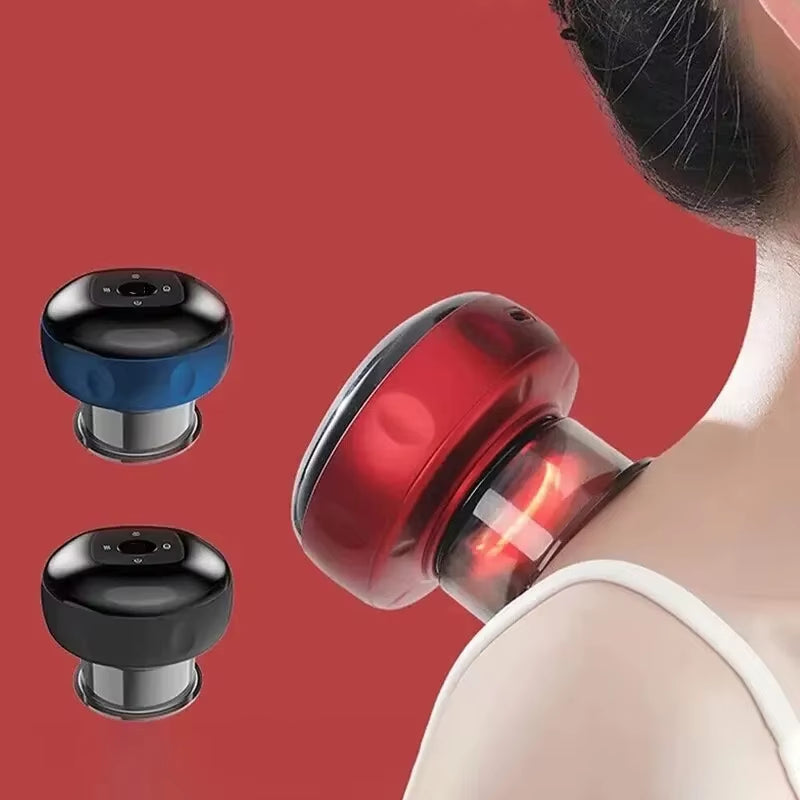 Smart Electric Vacuum Cupping Massager – Heating & Scraping for Back, Neck & Arms Cupping Therapy